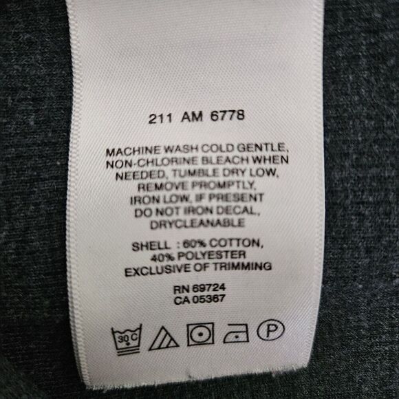 Columbia Men's Sweater Sz M Dark Gray Long Sleeve V-Neck Ribbed Pullover EUC - Picture 6 of 8